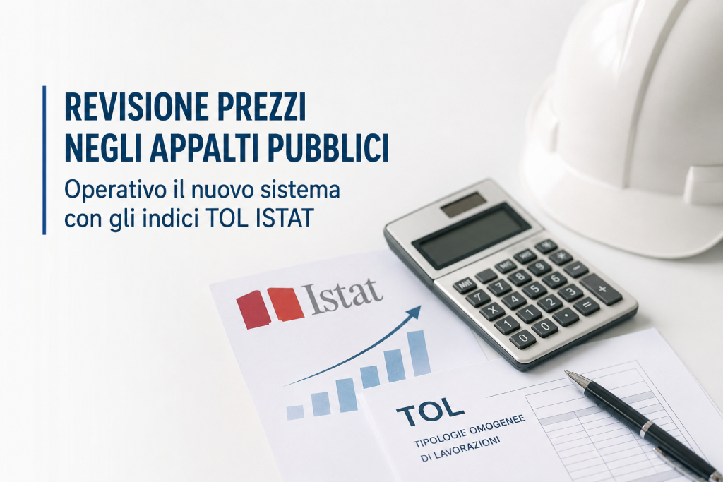 Revisione prezzi negli appalti pubblici: operativo il nuovo sistema con gli indici TOL ISTAT